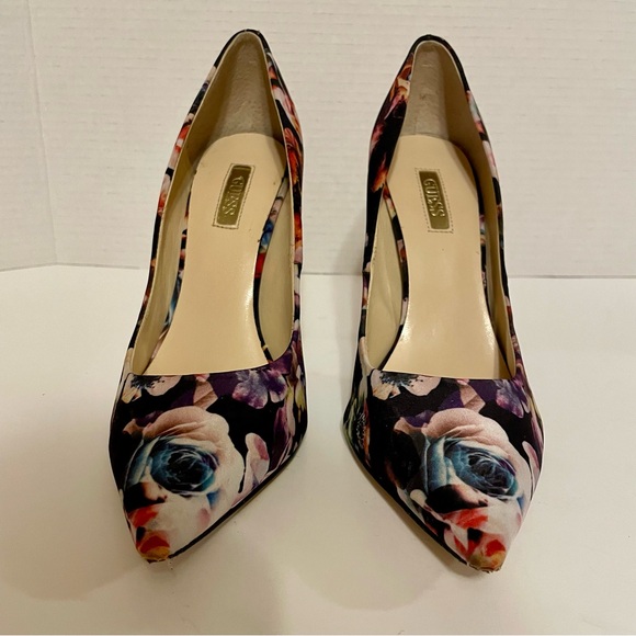 Guess Babbitta Flirtacious Floral Pointed Toe Stiletto Pumps Size 7.5 - Picture 3 of 10